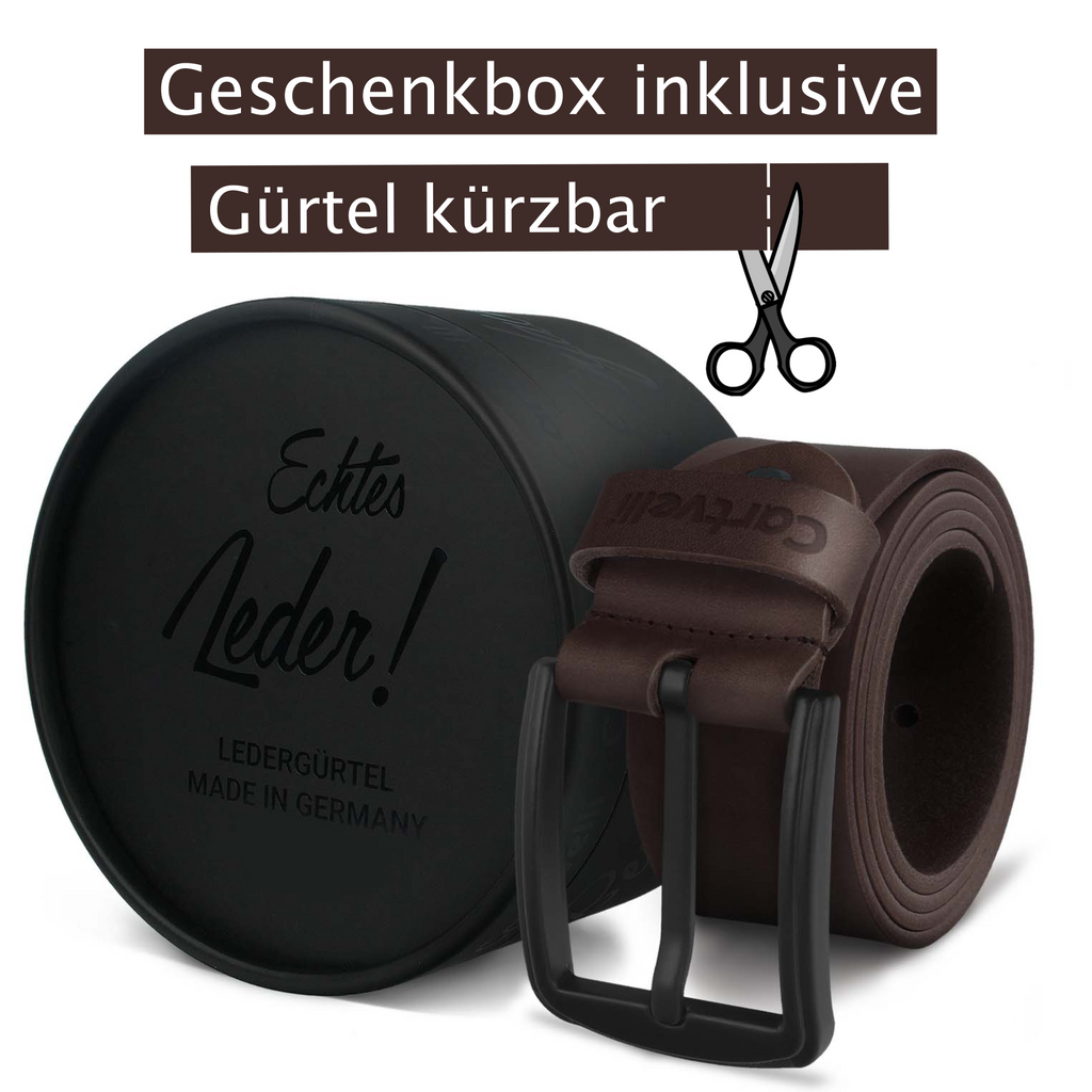 JULIUR LAMONT 2-in-1 Ledergürtel Herren - 33 Mm Breit, Wendbar (schwarz/braun), Mit Geschenkbox