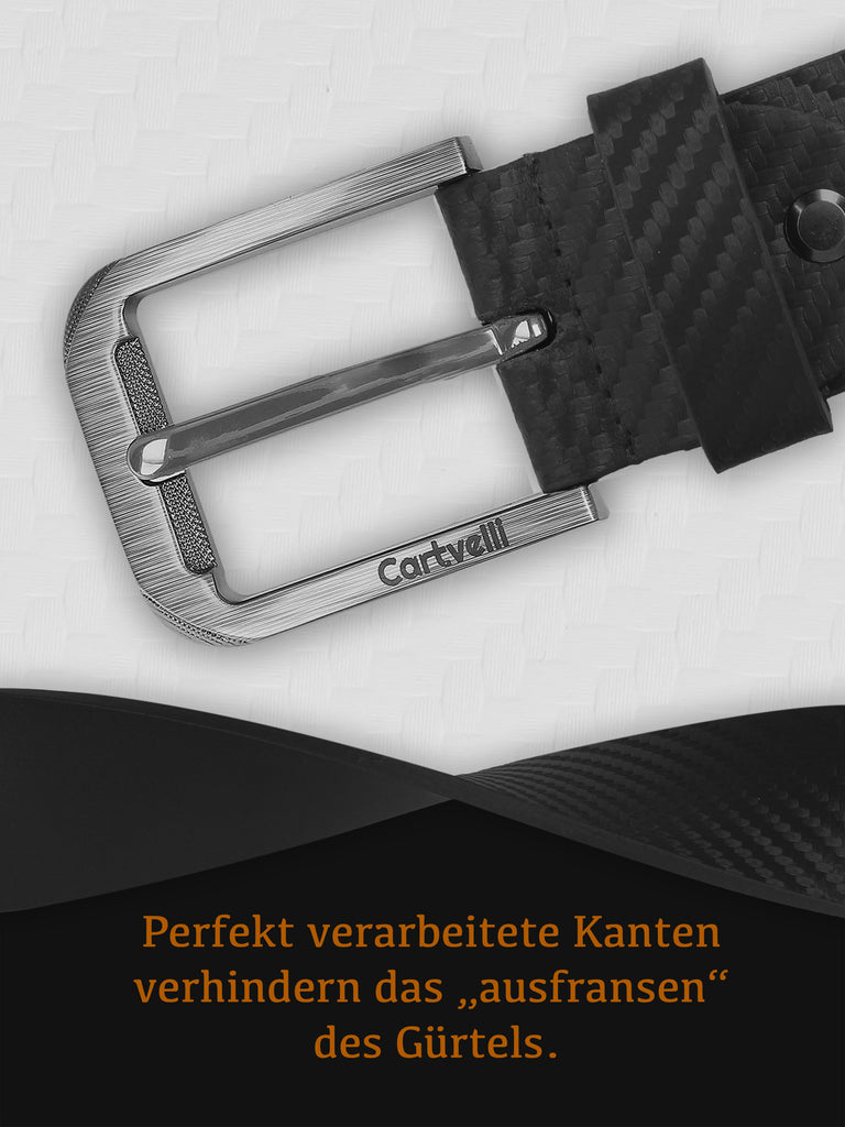 Echt leren riem heren zwart 40 mm Made in Germany - geschenkdoos